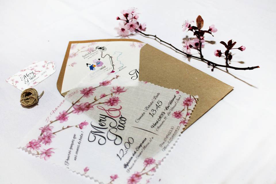 Invitación Japón personalizada