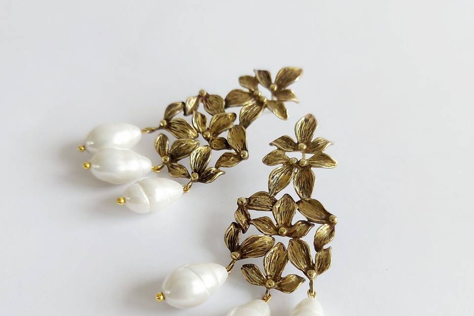 Chandelier con perlas
