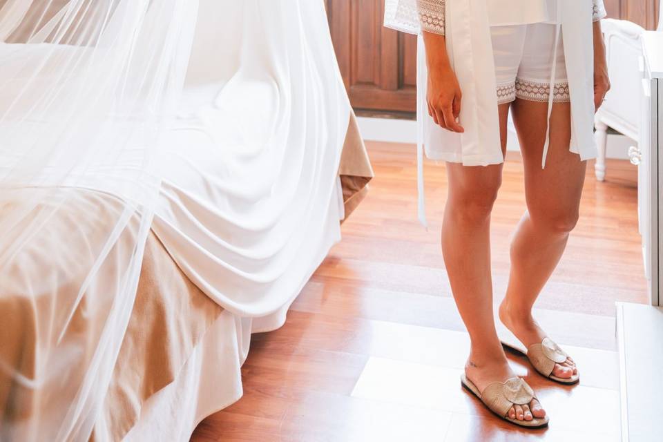 La novia se prepara