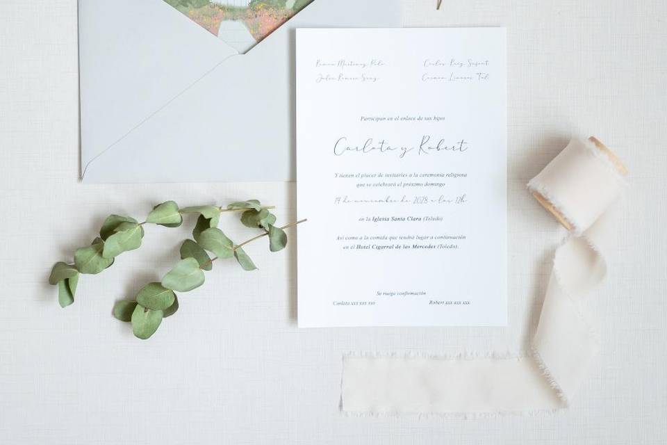 Invitación de boda París