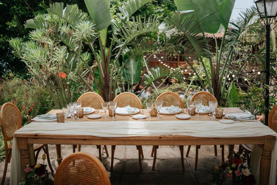 Mesa principal de los novios