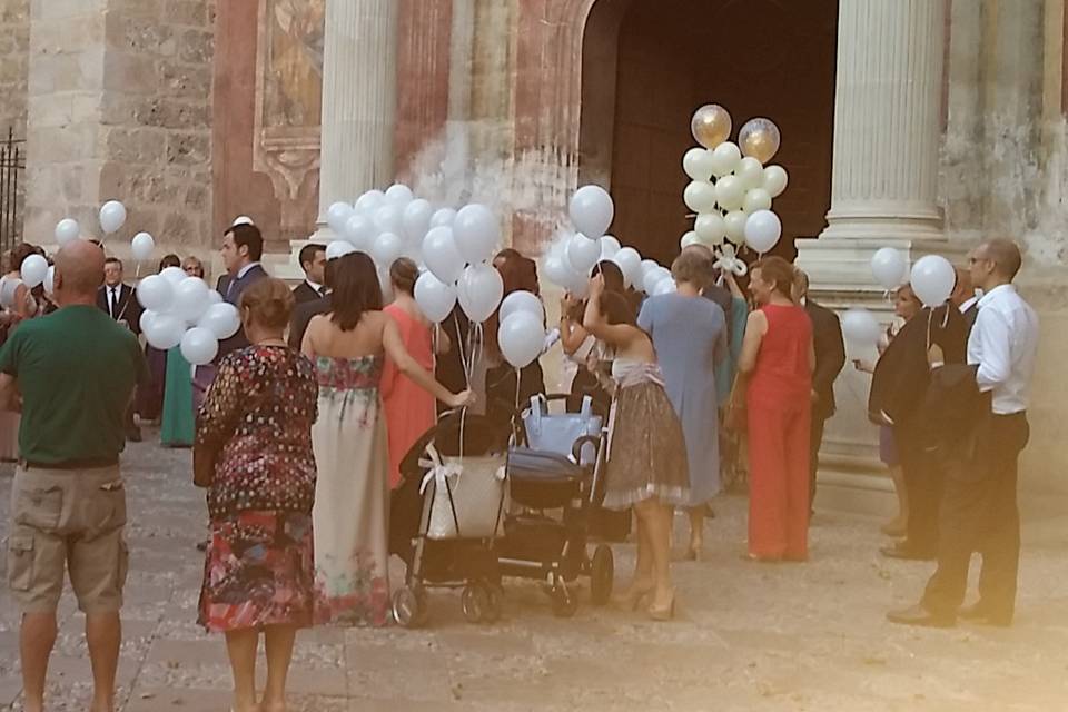 Globos en una boda