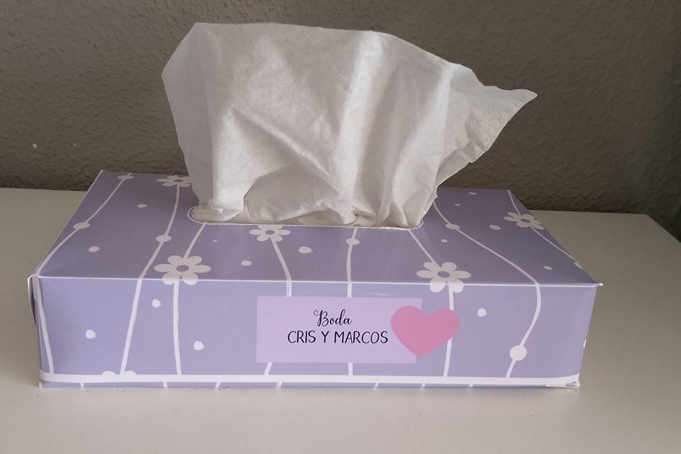Porta pañuelos personalizado