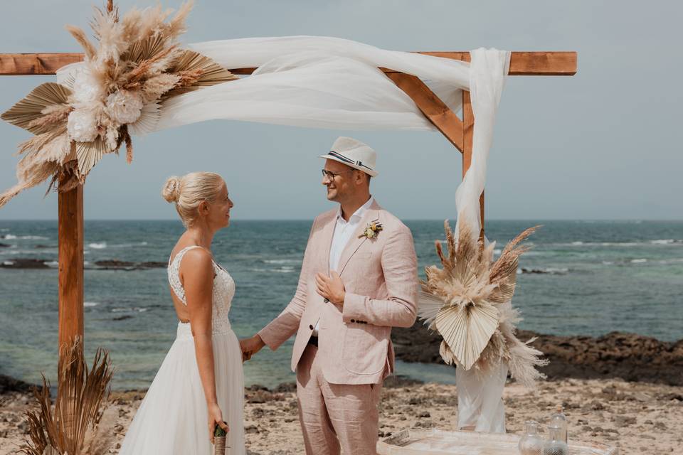 Boda al lado del mar