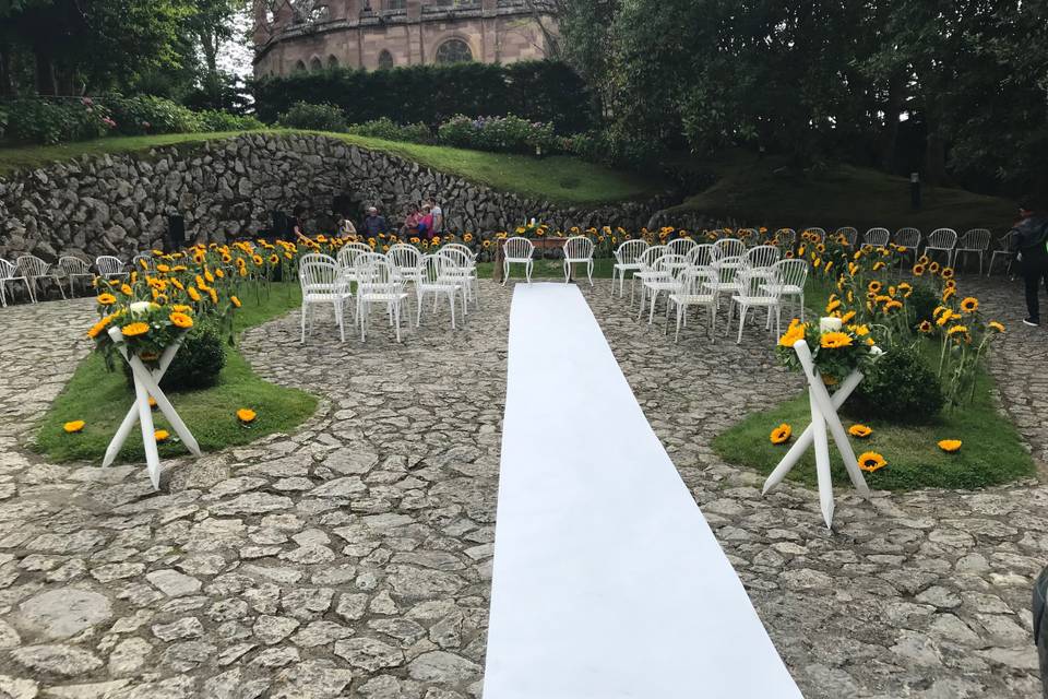 Decoración con girasoles