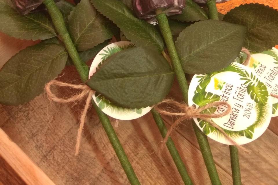 Rosas jabón y puros chocolate