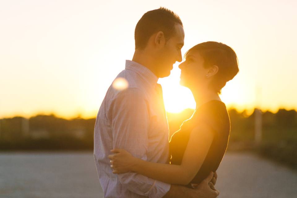 Novios con los invitados