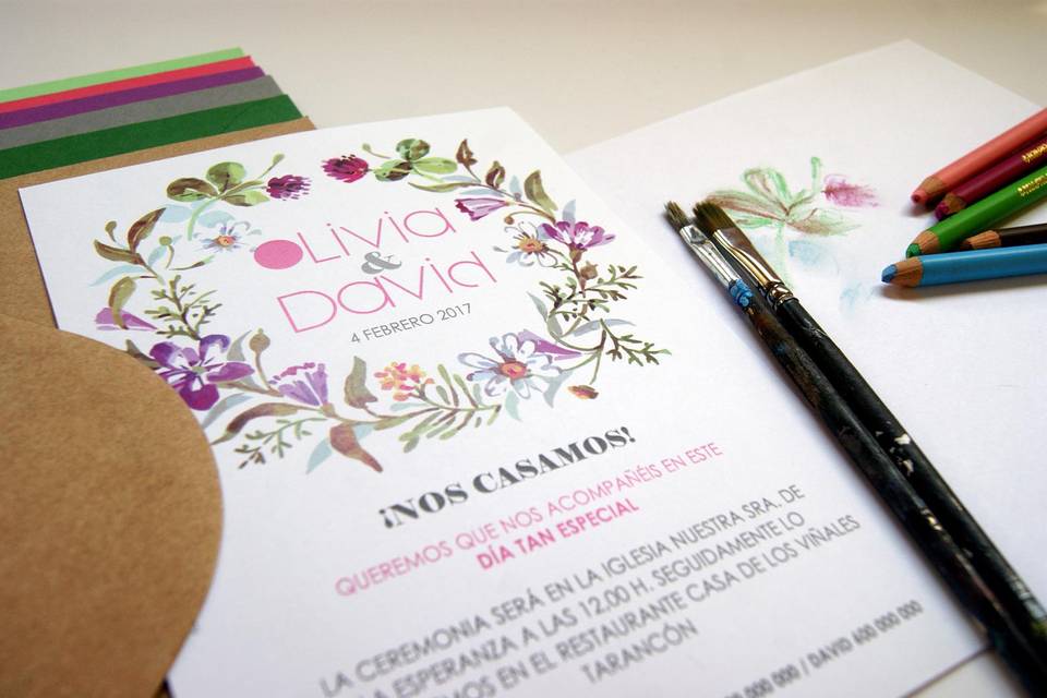 Invitacion de boda butterfly