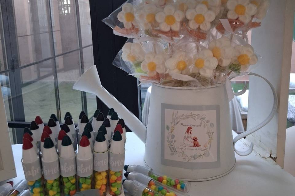 Regadera  con flores de chuche