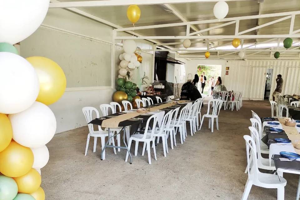 Techo globos decoración evento