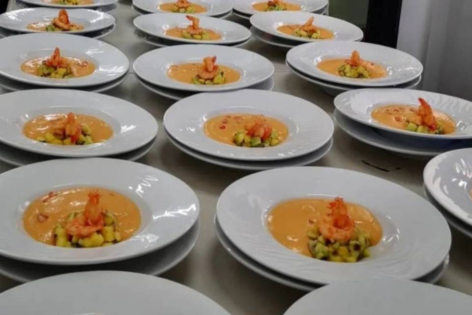 Salmorejo de mango