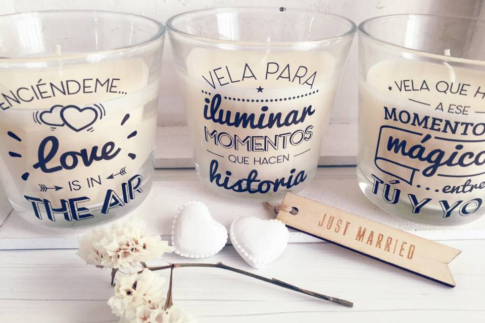 Velas con frases