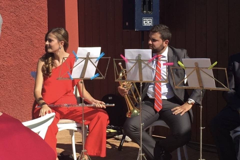 Con los músicos