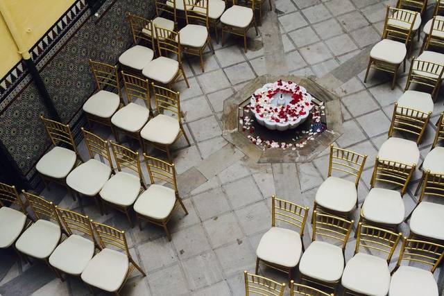 Boda en el patio