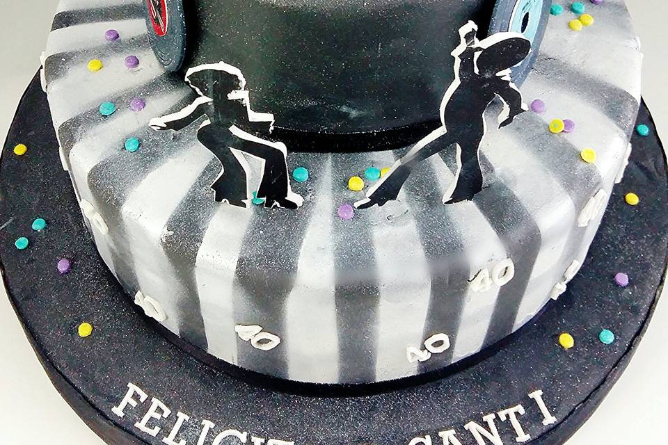 Tarta fondant discoteca