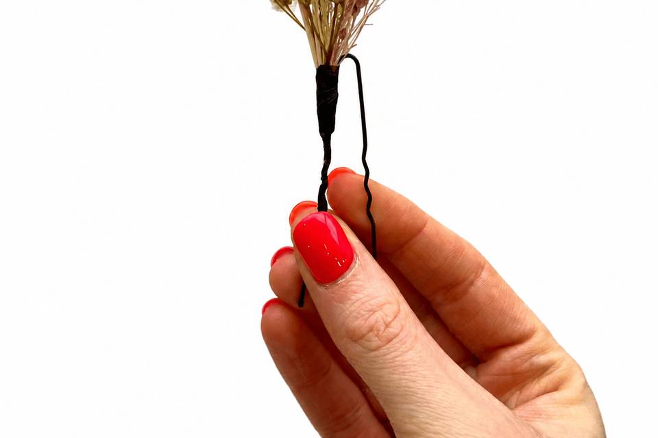 Horquilla de flor preservada