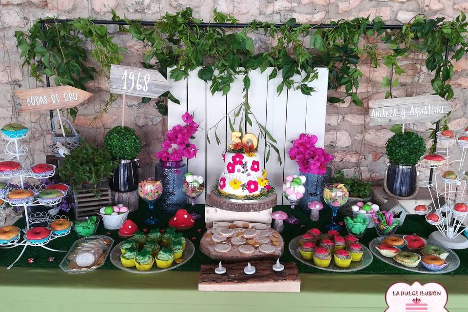 Candy bar boda de oro