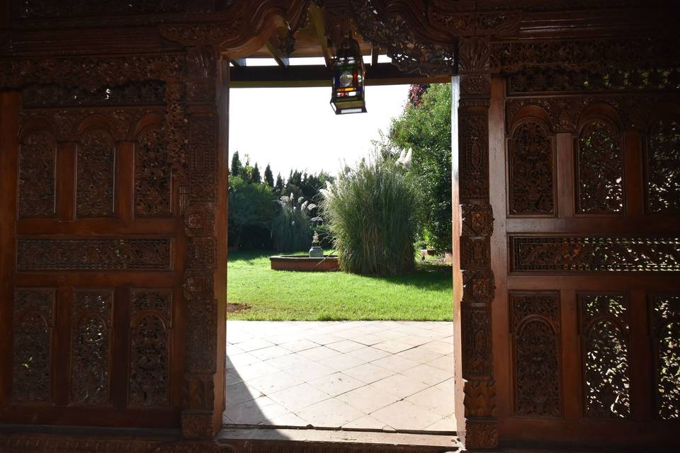 Patio interior en invierno