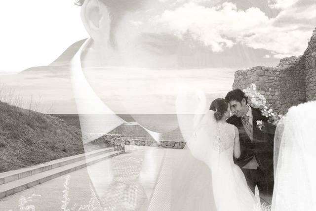 Bodas románticas en blanco y negro