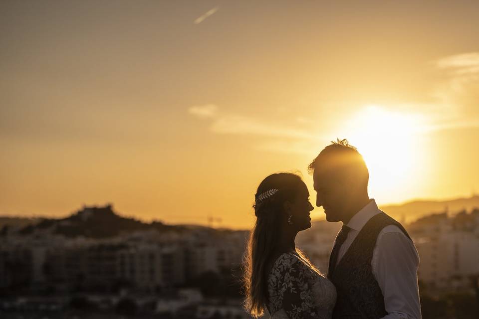 Atardecer, Yasmina y Rafa