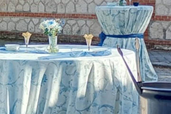 Decoracion azul y blanco