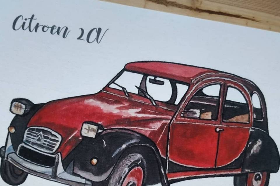 Papelería de coches antiguos