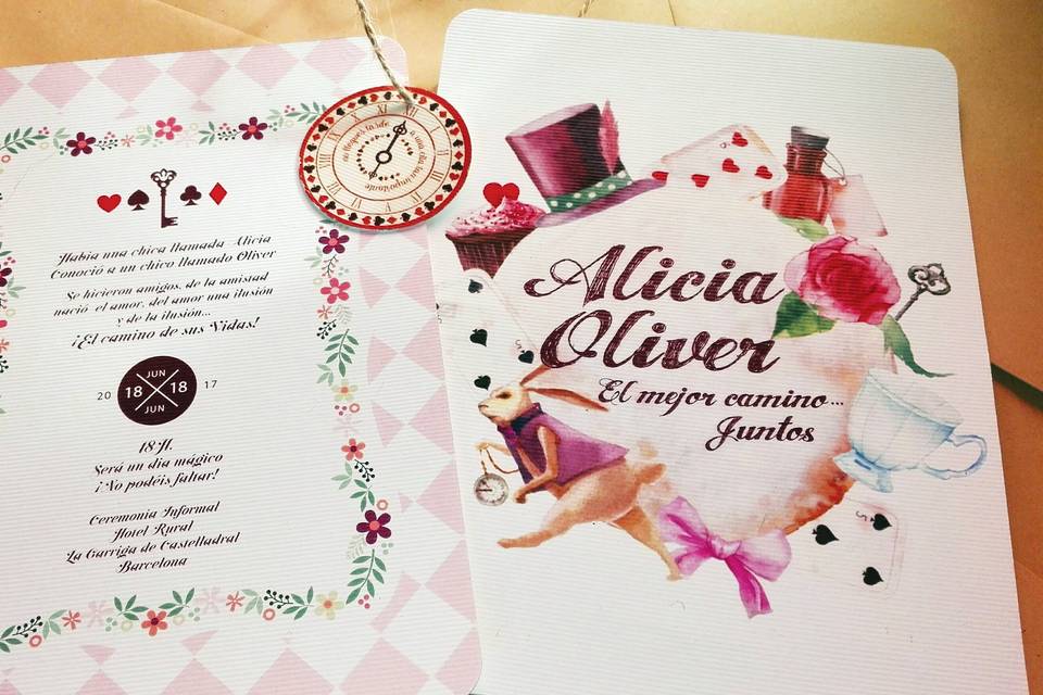 Invitación wonderland