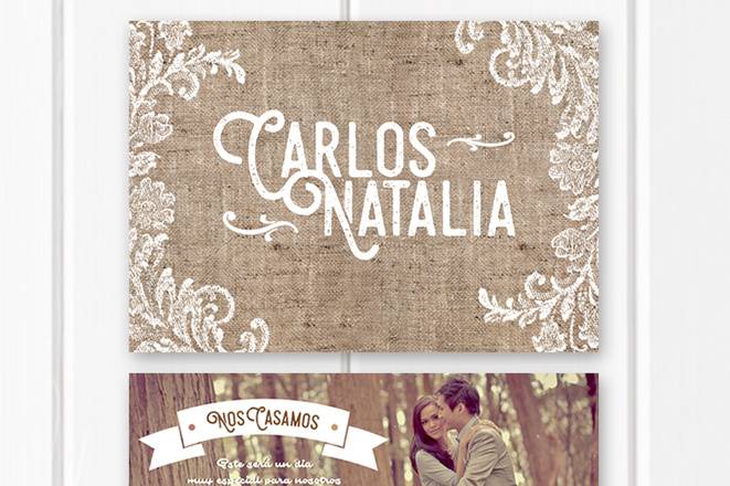 Invitación rustic