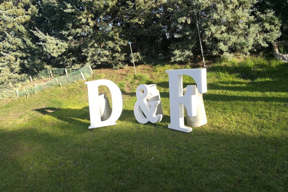 Letras jardin