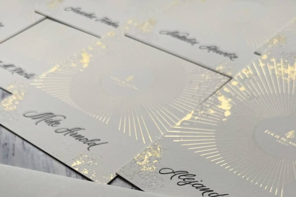Sobres y tarjetas caligrafiado