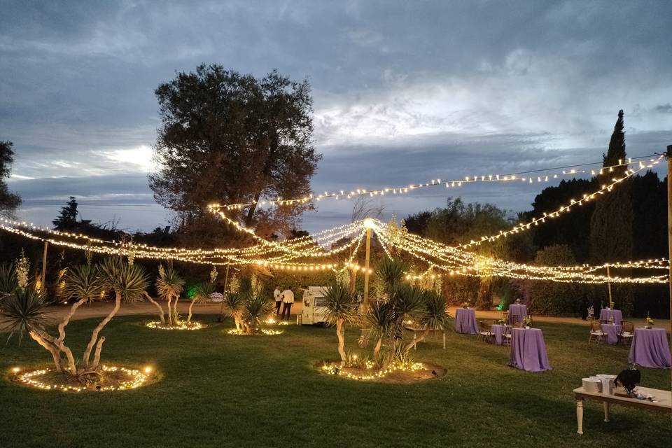 Paraguas de guirnaldas led