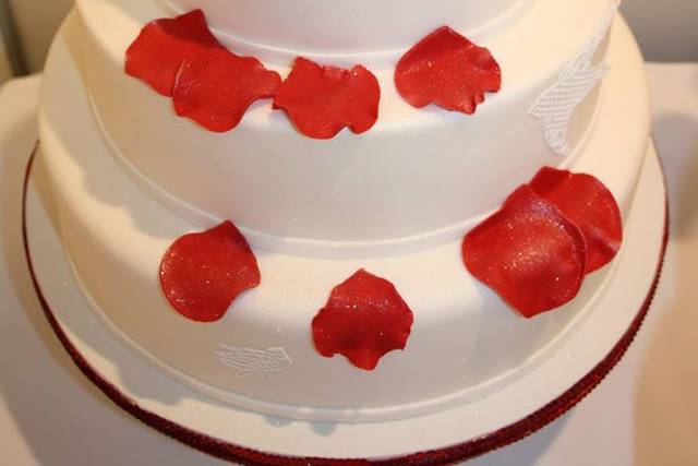 Tarta de boda rosas
