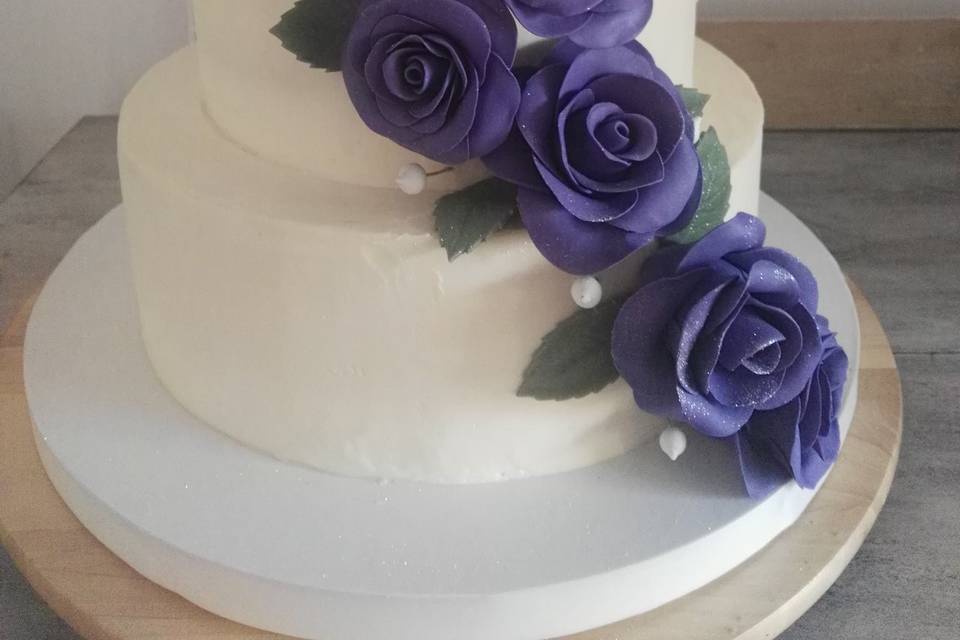 Rosas modeladas en fondant