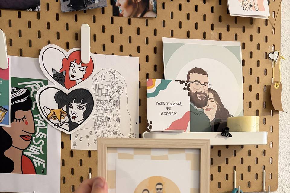 Ilustración enmarcada