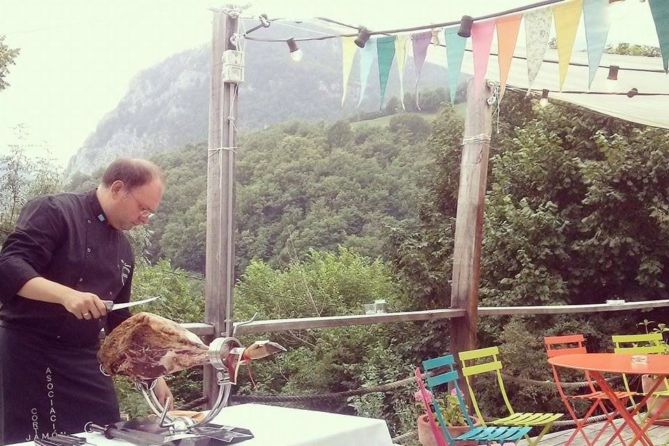 Celebración en la terraza