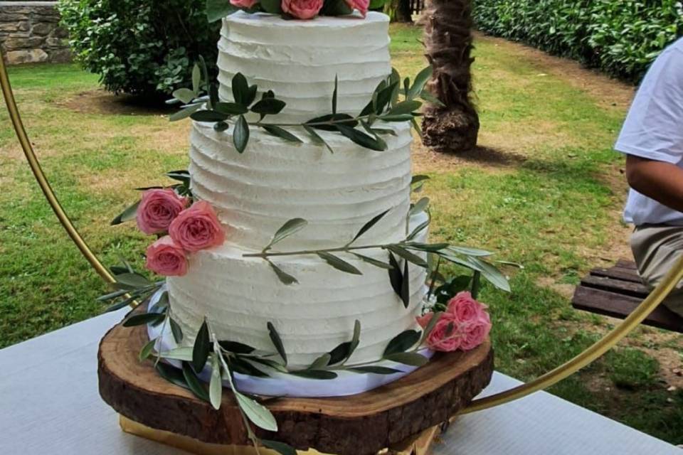 Tarta olivo y rosas