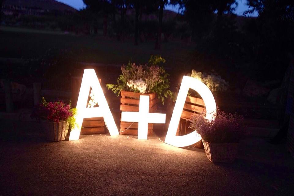 Letras luminosas personalizadas