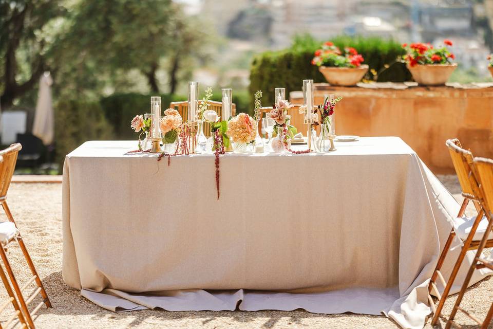 Mesa nupcial boda