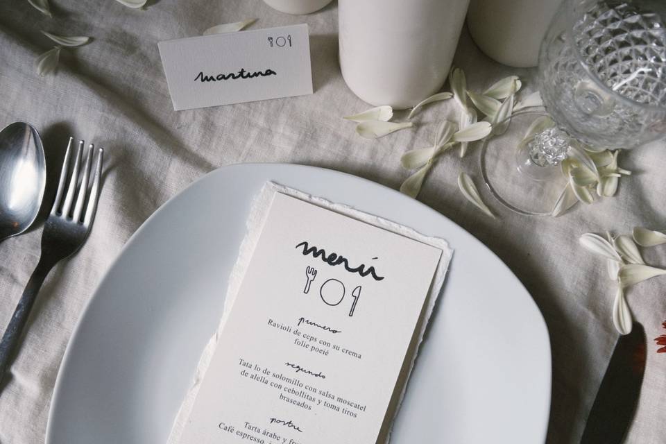 Menú de boda
