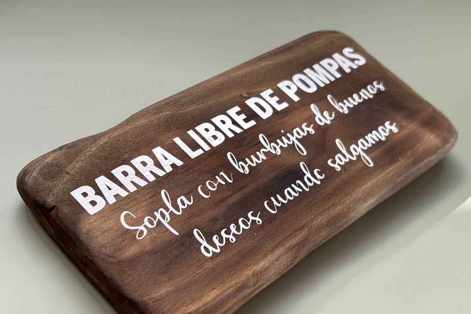 Cartel rincón de bienvenida