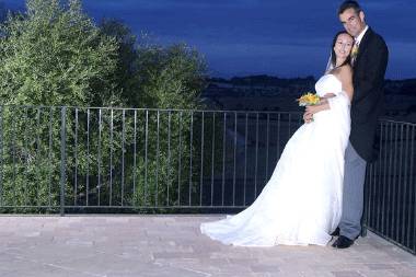 Novios en la terraza