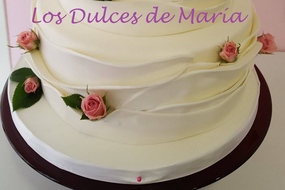 Tarta boda flor natural