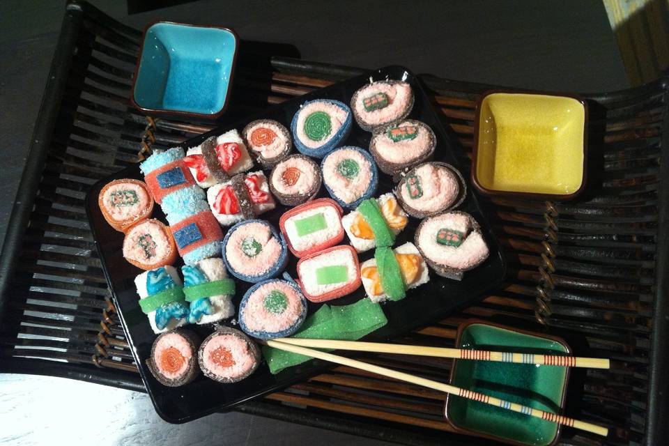 Sushi de gominolas