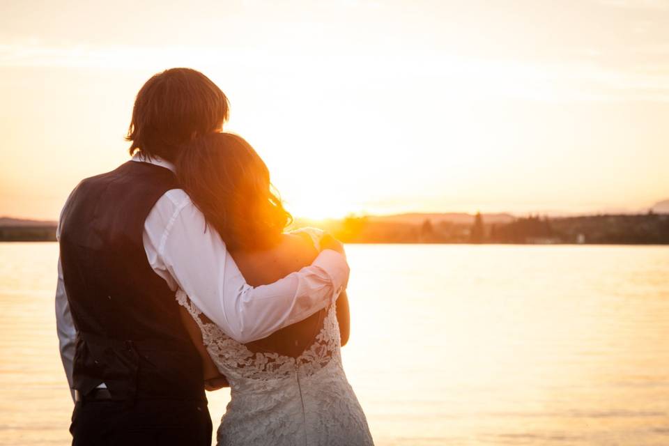 Postboda al atardecer