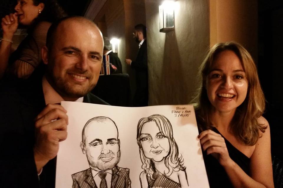 Caricaturas de pareja