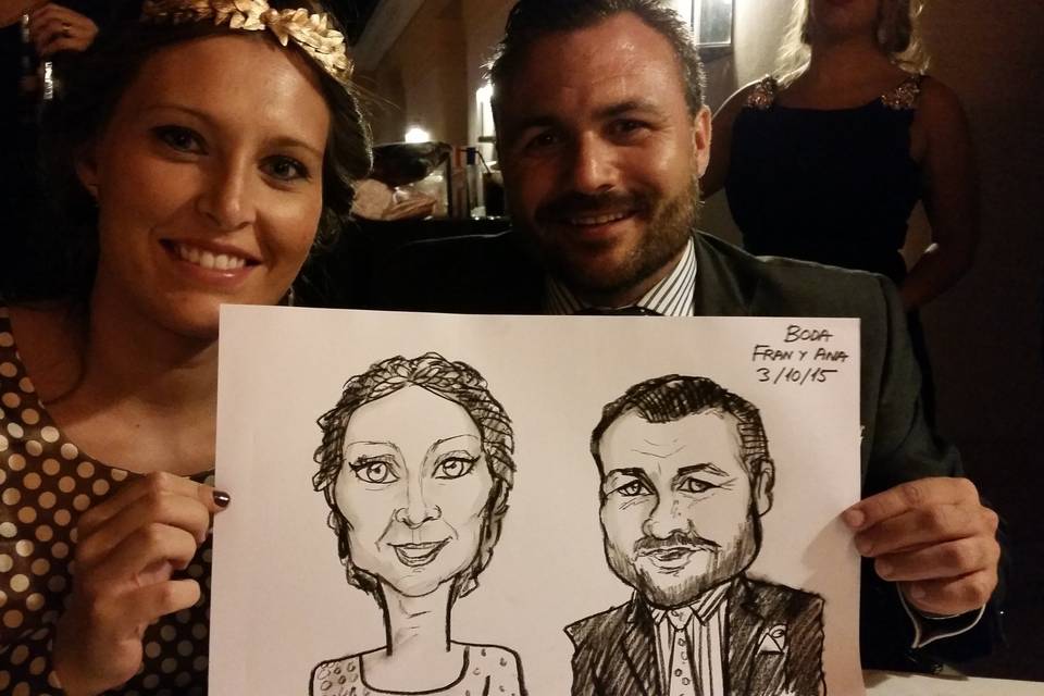 Caricaturas de pareja