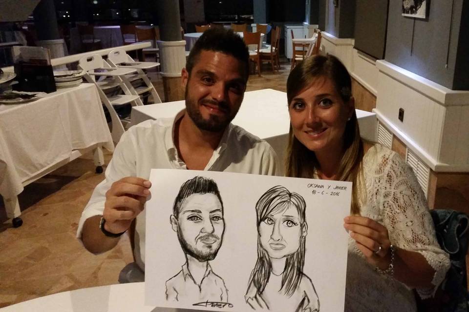 Caricaturas para pareja