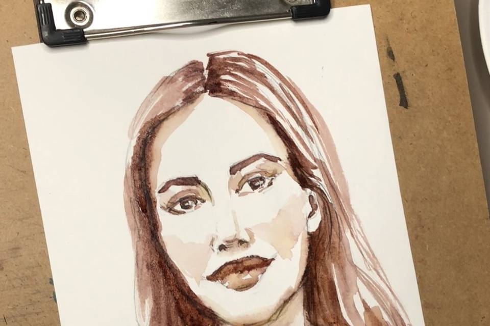 Retrato en vivo para bodas