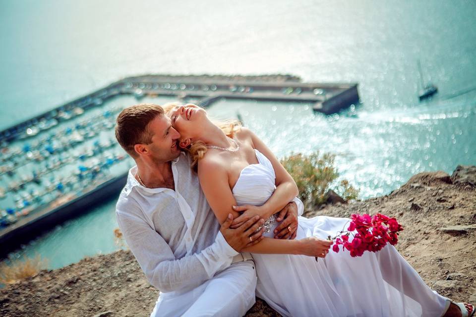 Postboda en la playa