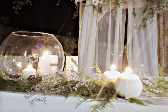 Decoración de la boda civil.